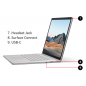 لپ تاپ استوک سرفیس بوک سه Microsoft Surface Book 3 i7 16 256 6GB GTX 1660 Ti Max Q